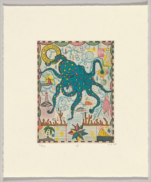 Max and Gaby's Alphabet, Tony Fitzpatrick (American, 1958–2025), Suite of 26 color etchings