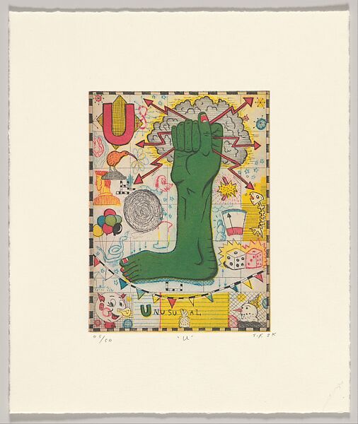 Max and Gaby's Alphabet, Tony Fitzpatrick (American, 1958–2025), Suite of 26 color etchings