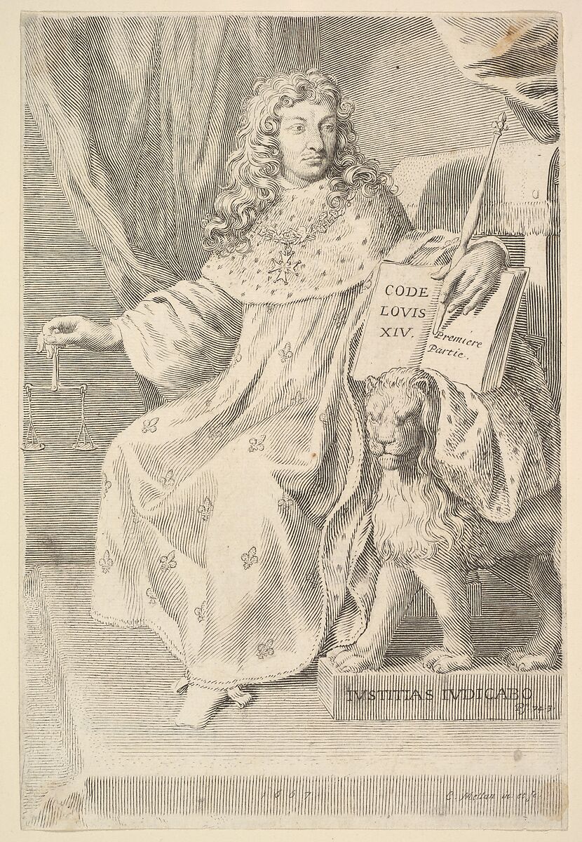Title Page: Le Code Louis XIV, Claude Mellan (French, Abbeville 1598–1688 Paris), Engraving; third state of three (BN) 