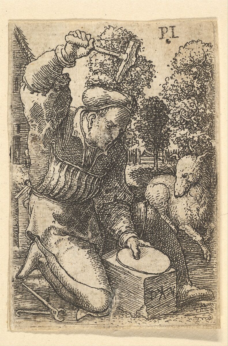 The Smith, Dirck Vellert (Netherlandish, Amsterdam (?) ca. 1480/85–ca. 1547), Etching 