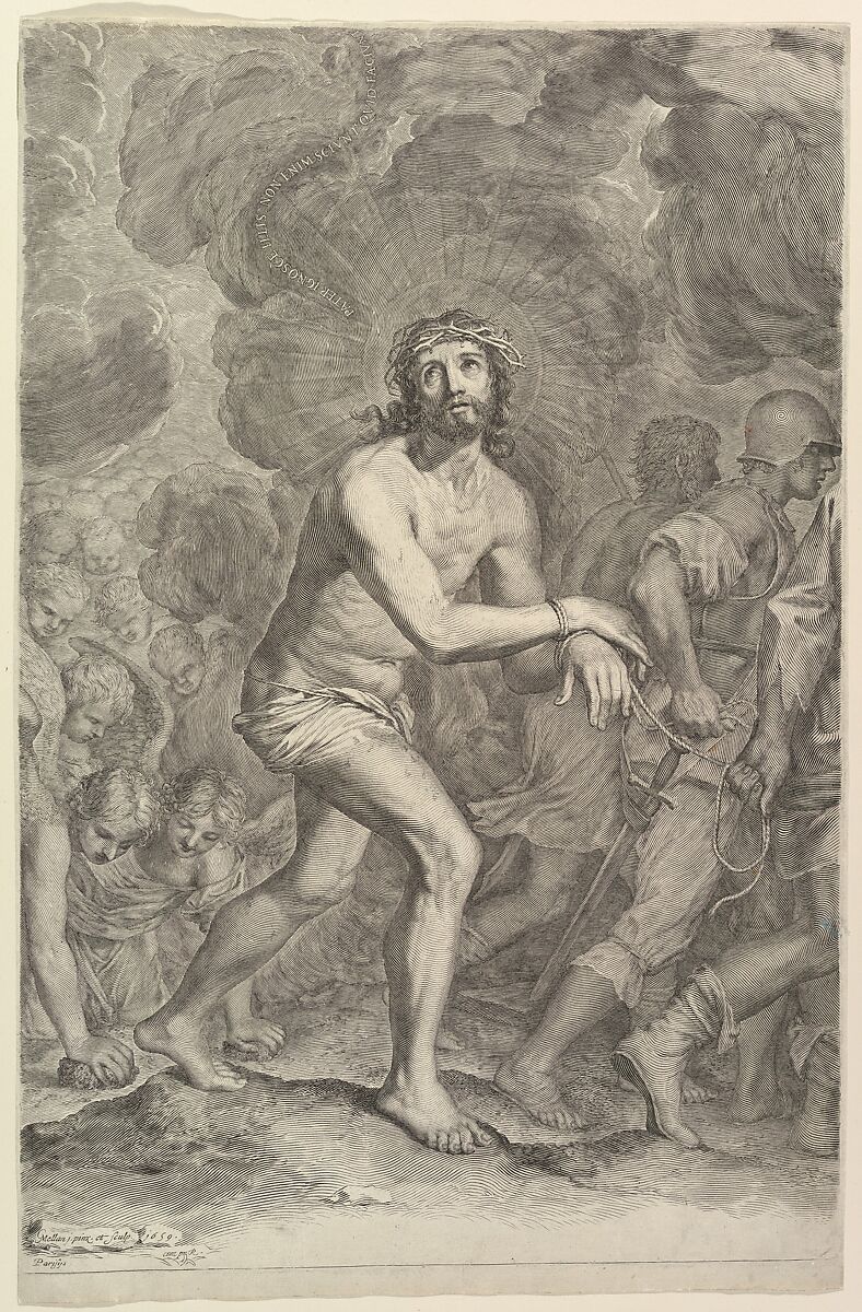 Christ Taken by Soldiers (La Montée au Calvaire), Claude Mellan (French, Abbeville 1598–1688 Paris), Engraving; second state of two 