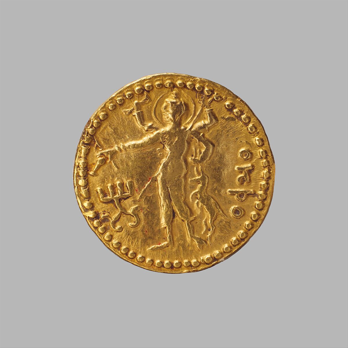 Coin of Kanishka, Gold, Pakistan (ancient region of Gandhara)