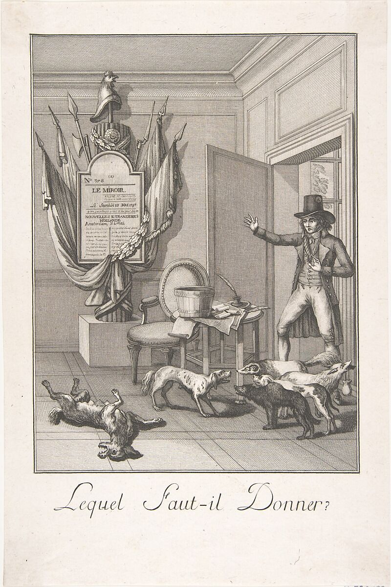 Lequel Faut-il Donner?, Anonymous, French, 18th century, Engraving 