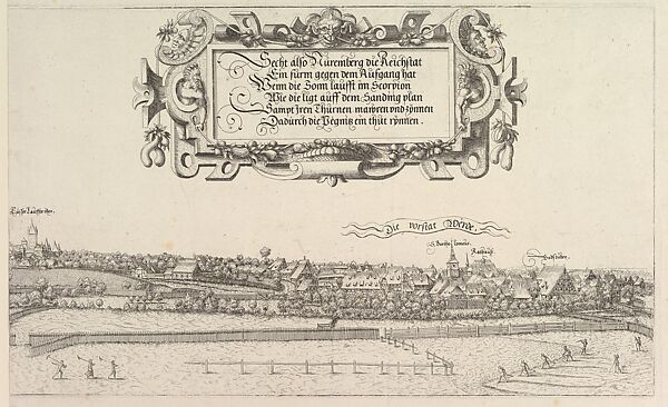 View of Nuremberg, to the east, right plate