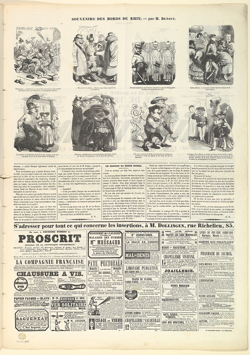 Le Journal Pour Rire, Journal d'Images, Journal Comique, Critique, Satirique et Moqueur, Charles Philipon (French, Lyons 1800–1862 Paris)  , Paris, Commercial process