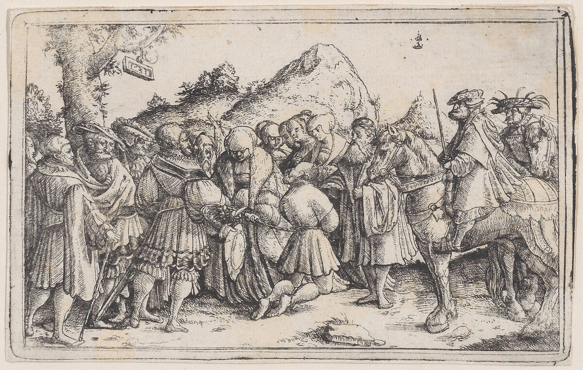 The pardoning of a criminal, Christoph Bockstorffer (German, Memmingen ca. 1480–ca. 1553 Colmar), Etching; first state of two (Hollstein)