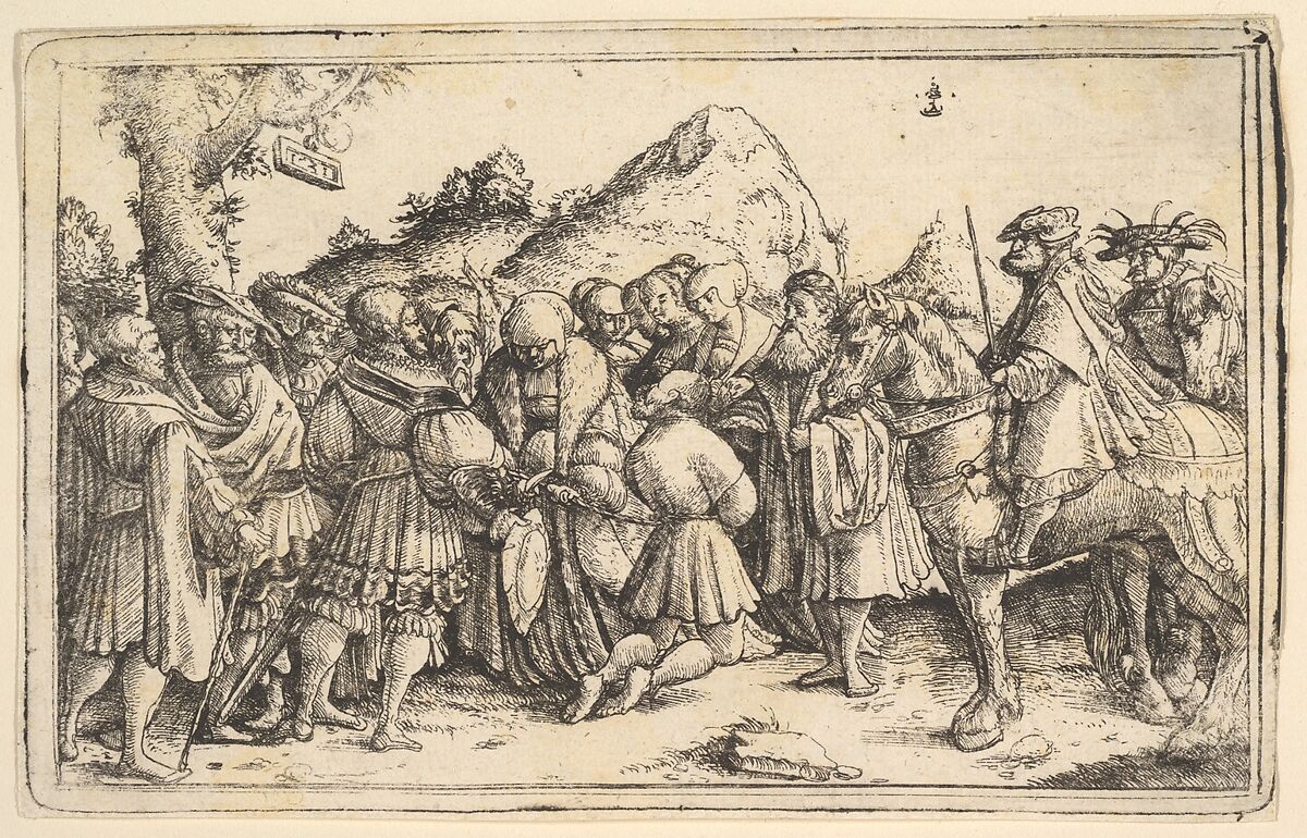 The pardoning of a criminal, Christoph Bockstorffer (German, Memmingen ca. 1480–ca. 1553 Colmar), Etching; first state of two (Hollstein) 