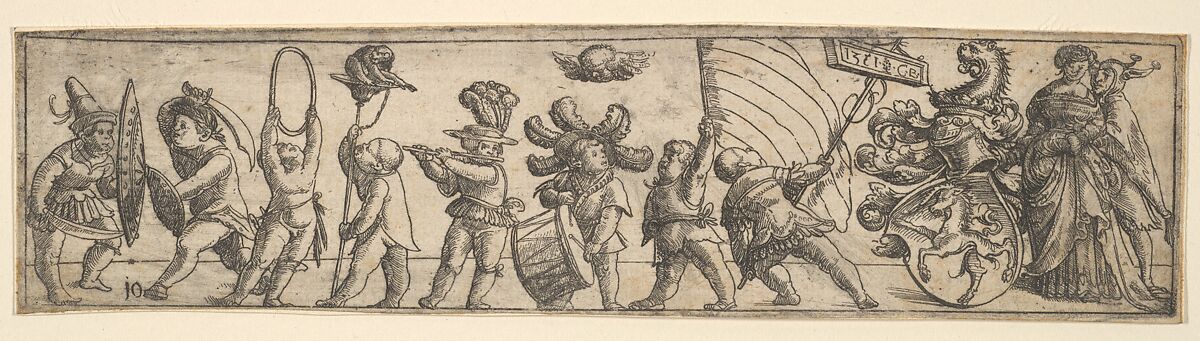 Frieze with children, Christoph Bockstorffer (German, Memmingen ca. 1480–ca. 1553 Colmar), Etching; second state of two (Hollstein) 