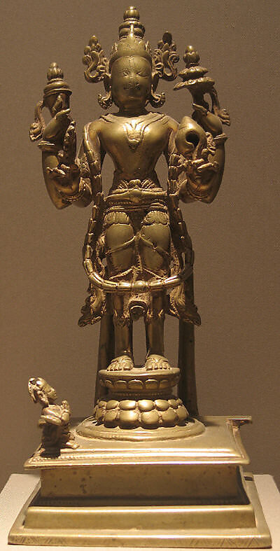 Standing Four-Armed Vishnu, Brass, India (Bengal) or Bangladesh 