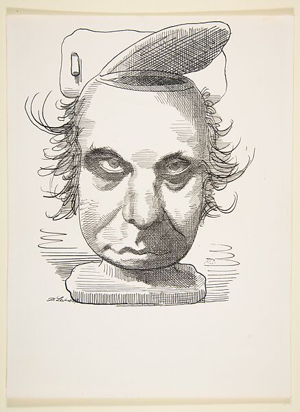 Claes Oldenburg, David Levine (American, Brooklyn, New York 1926–2009 New York), Pen and black ink 