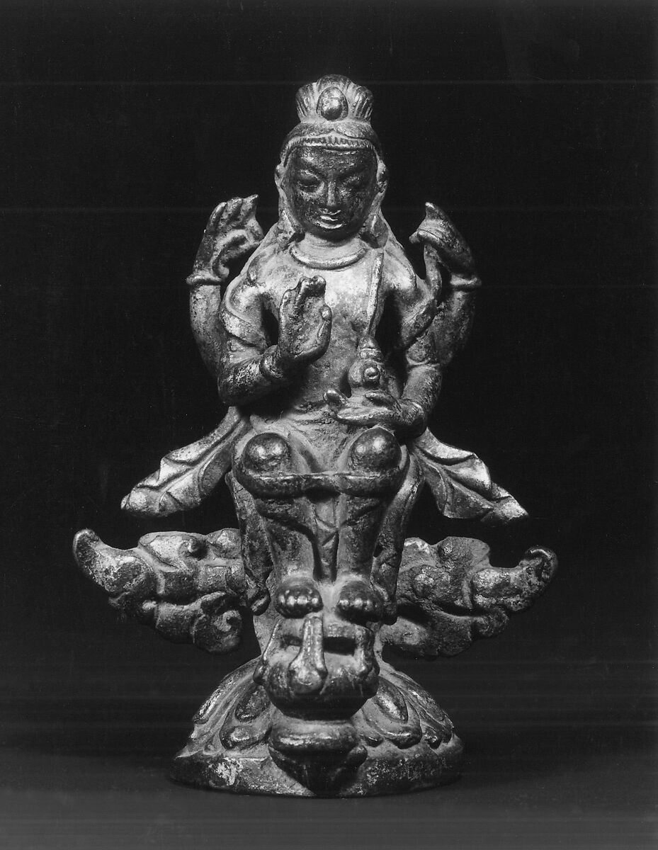 Seated Four-Armed Shiva, Copper, Nepal (Kathmandu Valley) 