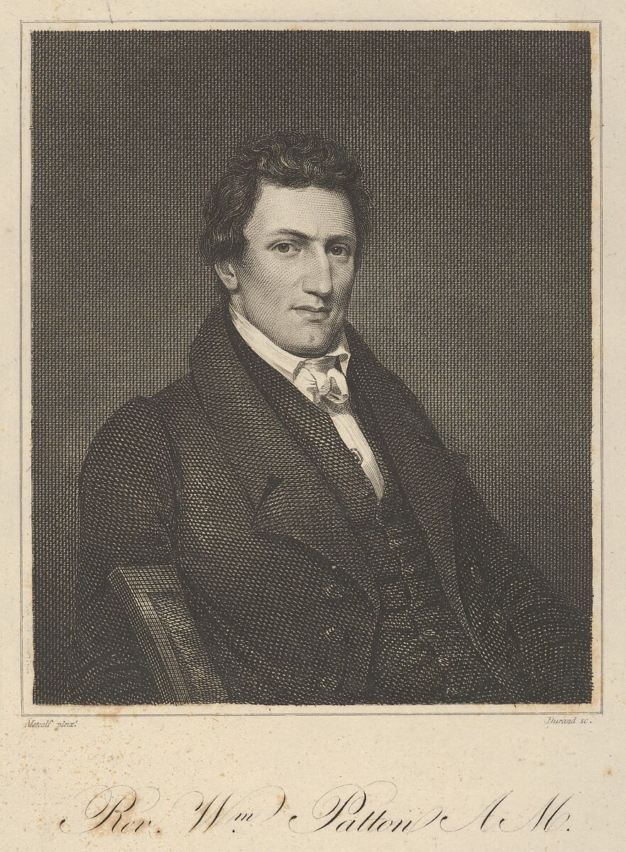 Rev. William Patton, Asher Brown Durand (American, Jefferson, New Jersey 1796–1886 Maplewood, New Jersey), Engraving; second state of two 