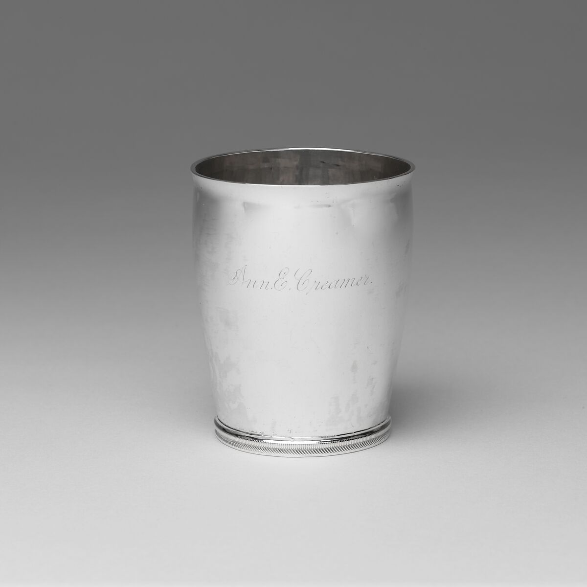 Beaker, John Goodhue (active ca. 1822–55), Silver, American 