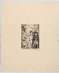 The Widow and the Grass Widow, frontispiece for Funerealities, Peggy Bacon (American, Ridgefield, Connecticut 1895–1987 Cape Porpoise, Maine), Drypoint