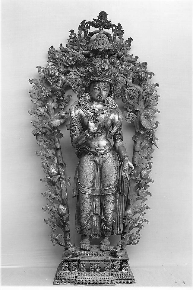 Standing Tara, Copper with gilt, Nepal (Kathmandu Valley) 