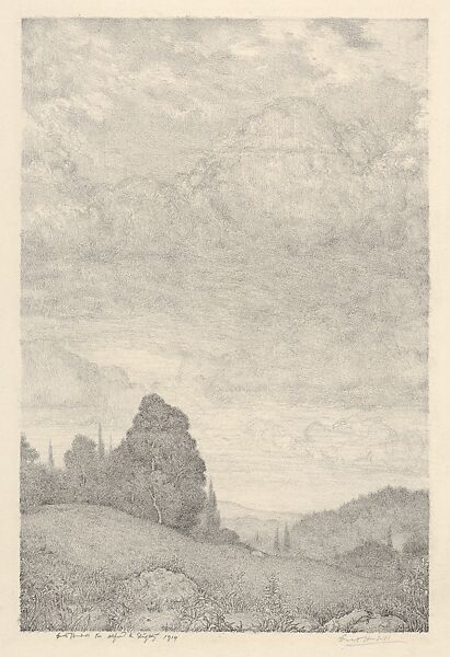 Landscape, Ernest Haskell (American, Woodstock, Connecticut 1876–1925 West Point, Maine), Lithograph 