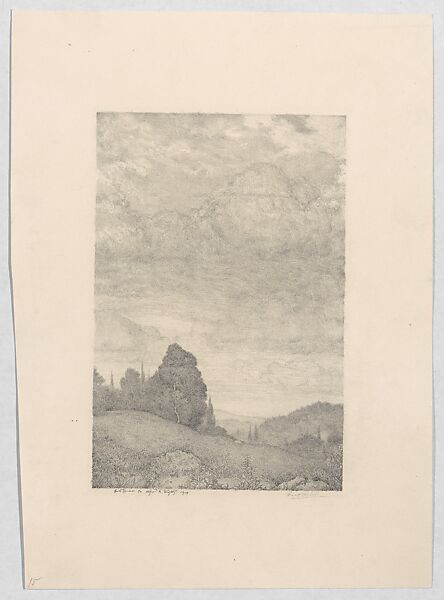Landscape, Ernest Haskell (American, Woodstock, Connecticut 1876–1925 West Point, Maine), Lithograph
