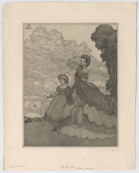 The Hilltop, Ernest Haskell (American, Woodstock, Connecticut 1876–1925 West Point, Maine), Stipple engraving