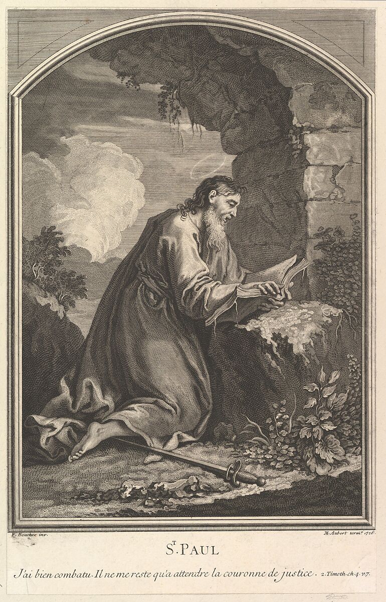 Saint Paul, Michel Aubert (French, 1700–1757 Paris), Etching and engraving 