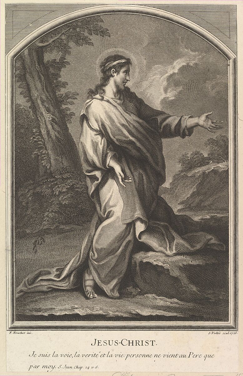 Jesus Christ, Simon de la Vallée (French, 1680–ca. 1730), Etching and engraving 