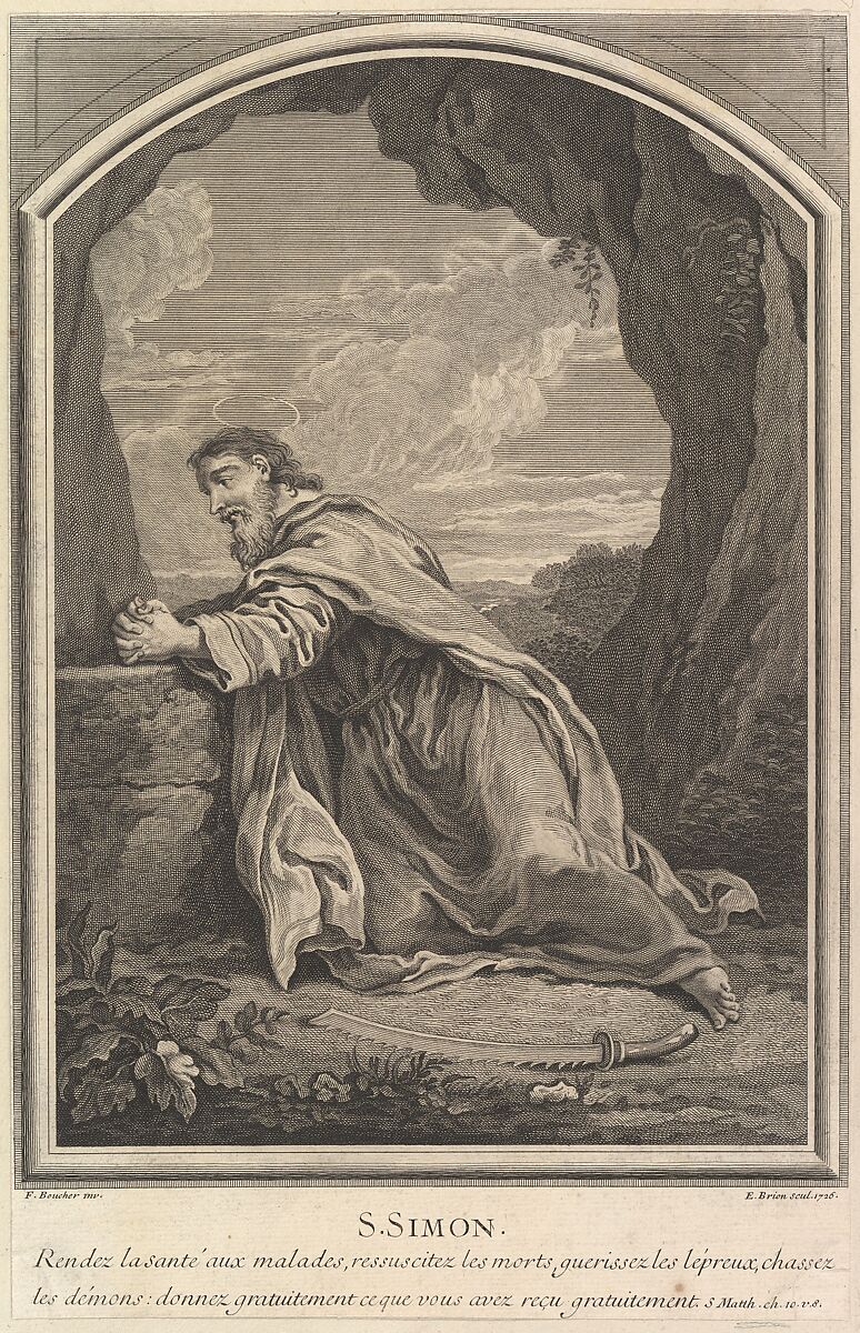 Saint Simon, Etienne Brion (French, Paris, ca.1700), Etching and engraving 