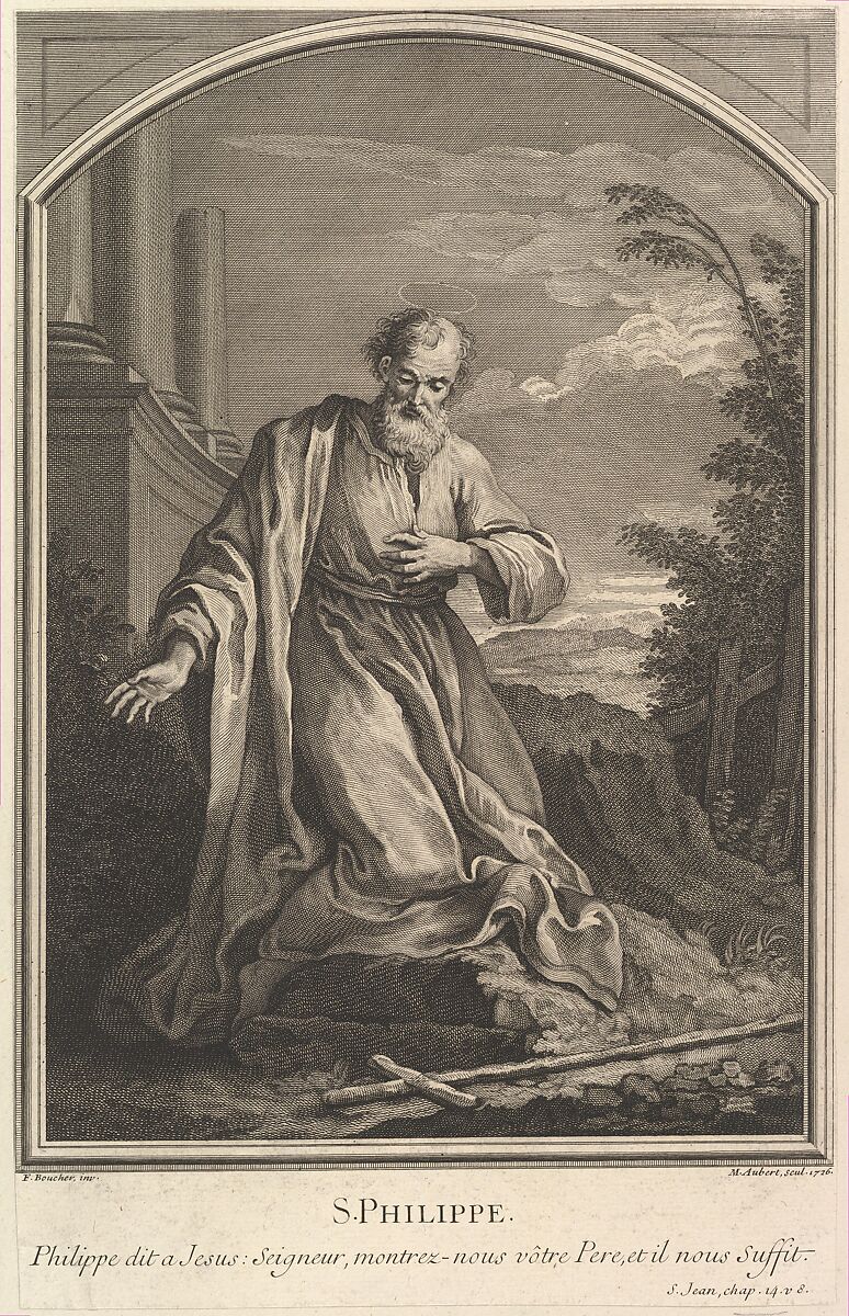 Saint Philippe, Michel Aubert (French, 1700–1757 Paris), Etching and engraving 