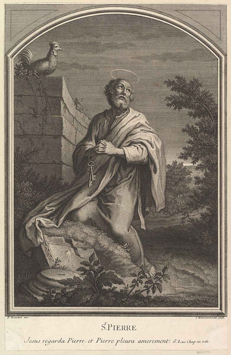 Saint Pierre, Jean-Baptiste Haussard (French, Paris 1679 or 1680–1749 Paris), Etching and engraving 