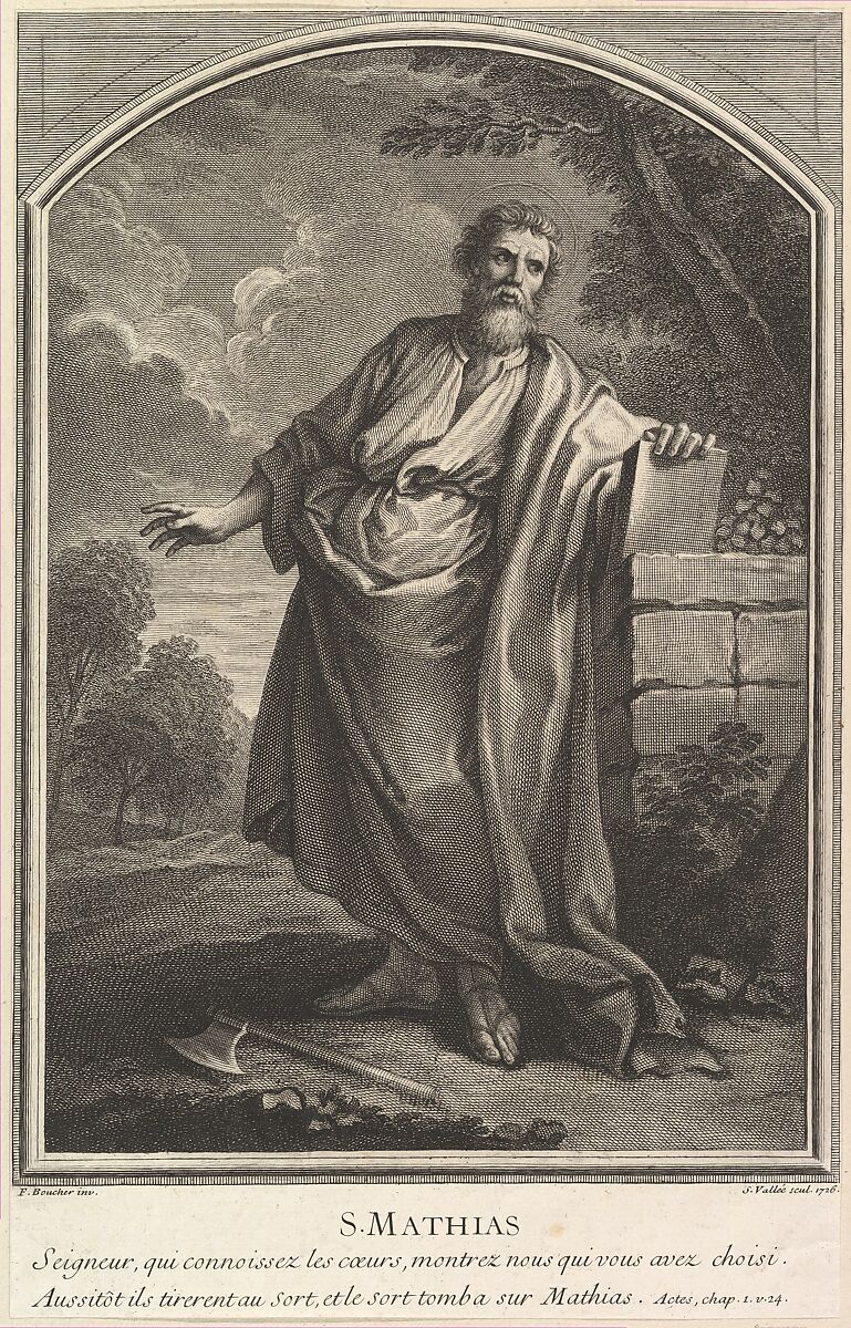 Saint Mathias, Simon de la Vallée (French, 1680–ca. 1730), Etching and engraving 