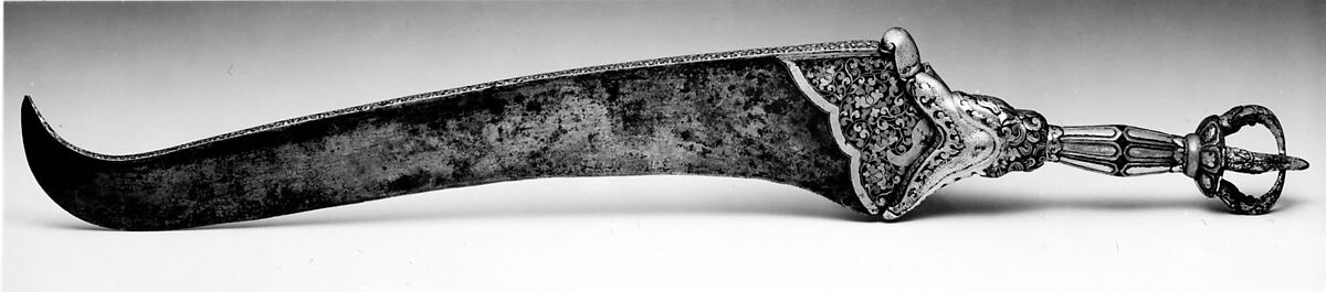 Vajra Flaying Knife, Steel with gold and silver inlays, Eastern Tibet, Derge