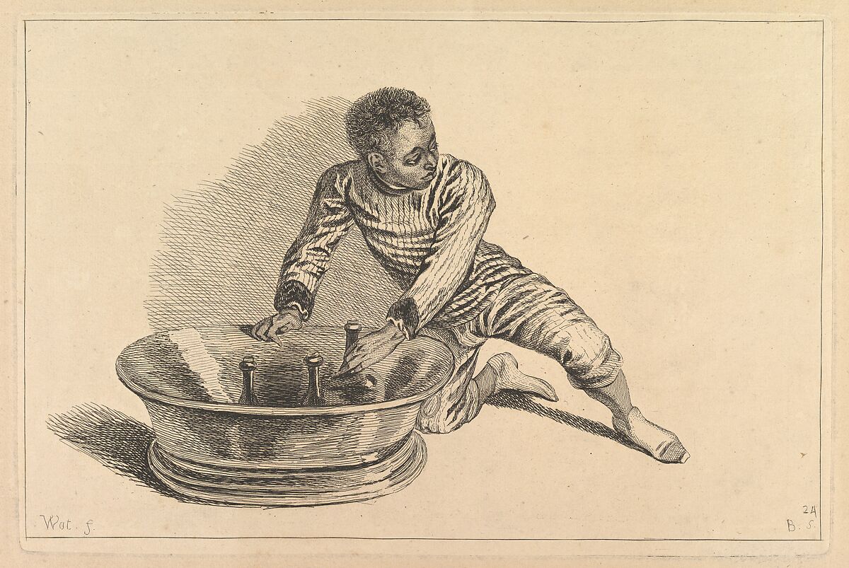 Black  African Removing Bottles From a Cooler, François Boucher (French, Paris 1703–1770 Paris), Etching; first state 