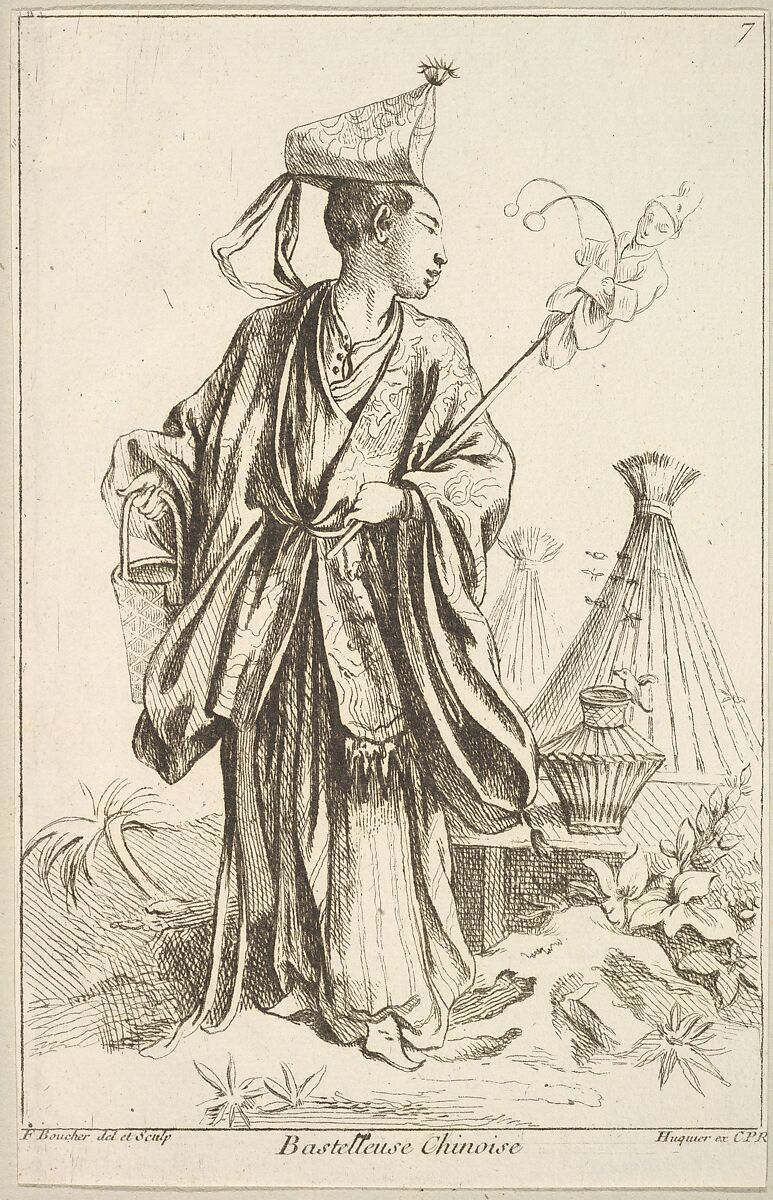 Chinese Performer, François Boucher (French, Paris 1703–1770 Paris), Etching 