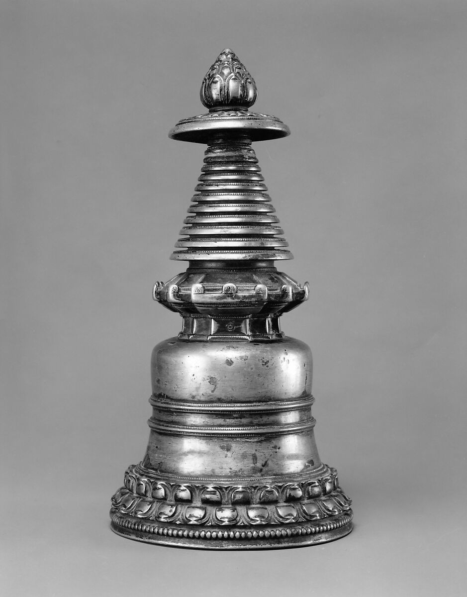 Stupa, Brass, Western Tibet 