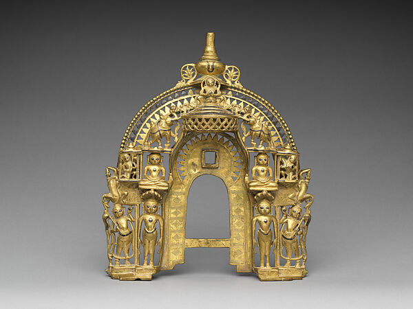 Parikara (Backplate), Brass inlaid with silver and copper, India (Gujarat) 