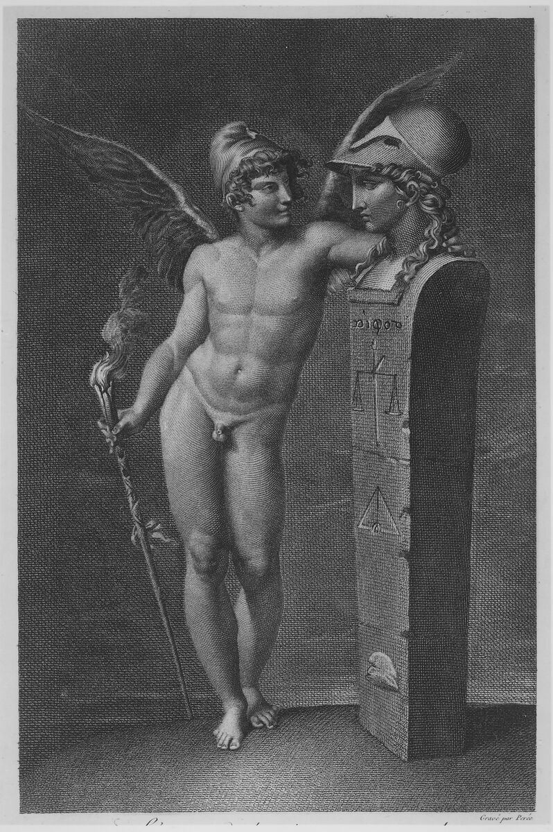 The Spirit of Liberty Establishes the Empire of Wisdom on Earth, After Pierre Paul Prud&#39;hon (French, Cluny 1758–1823 Paris), Engraving with etching 