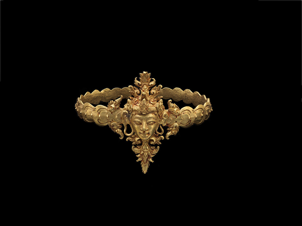 Arm Band with Man's Head, Gold, Indonesia (Java) 