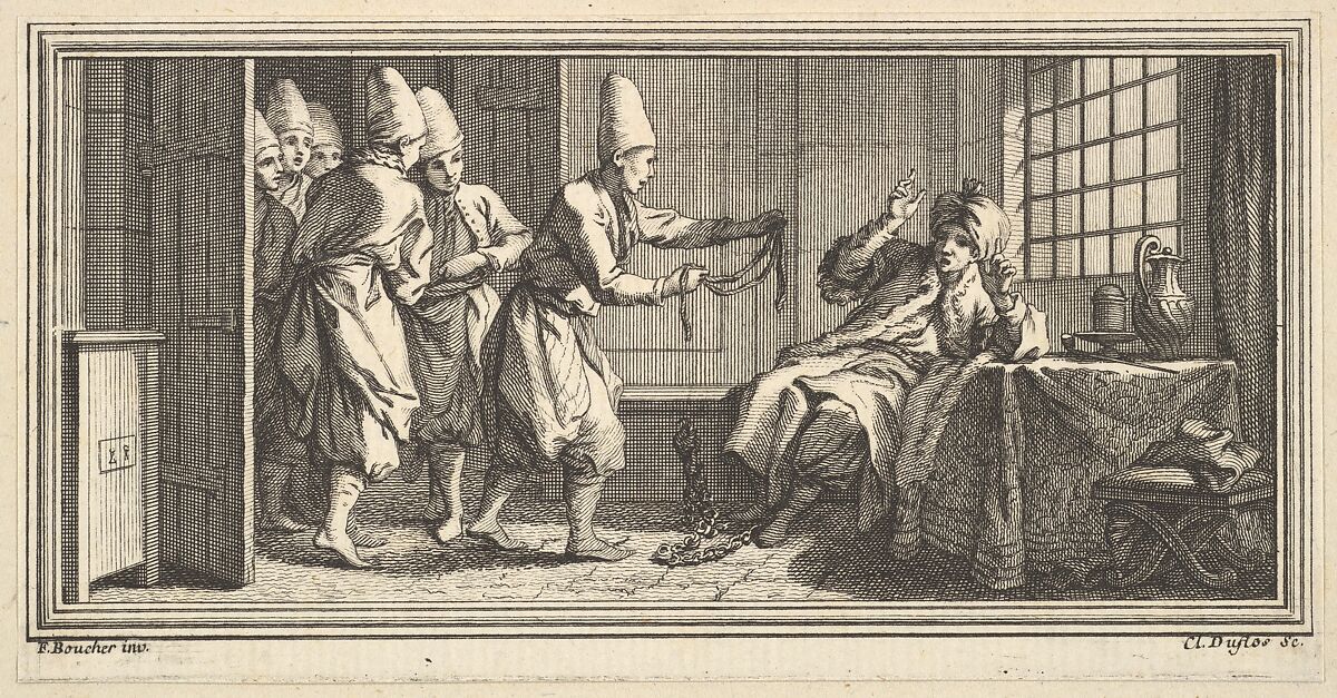 Bringing Rope to the Prisoner, Claude Augustin Duflos le Jeune (French, Paris 1700–1786 Paris), Etching and engraving 
