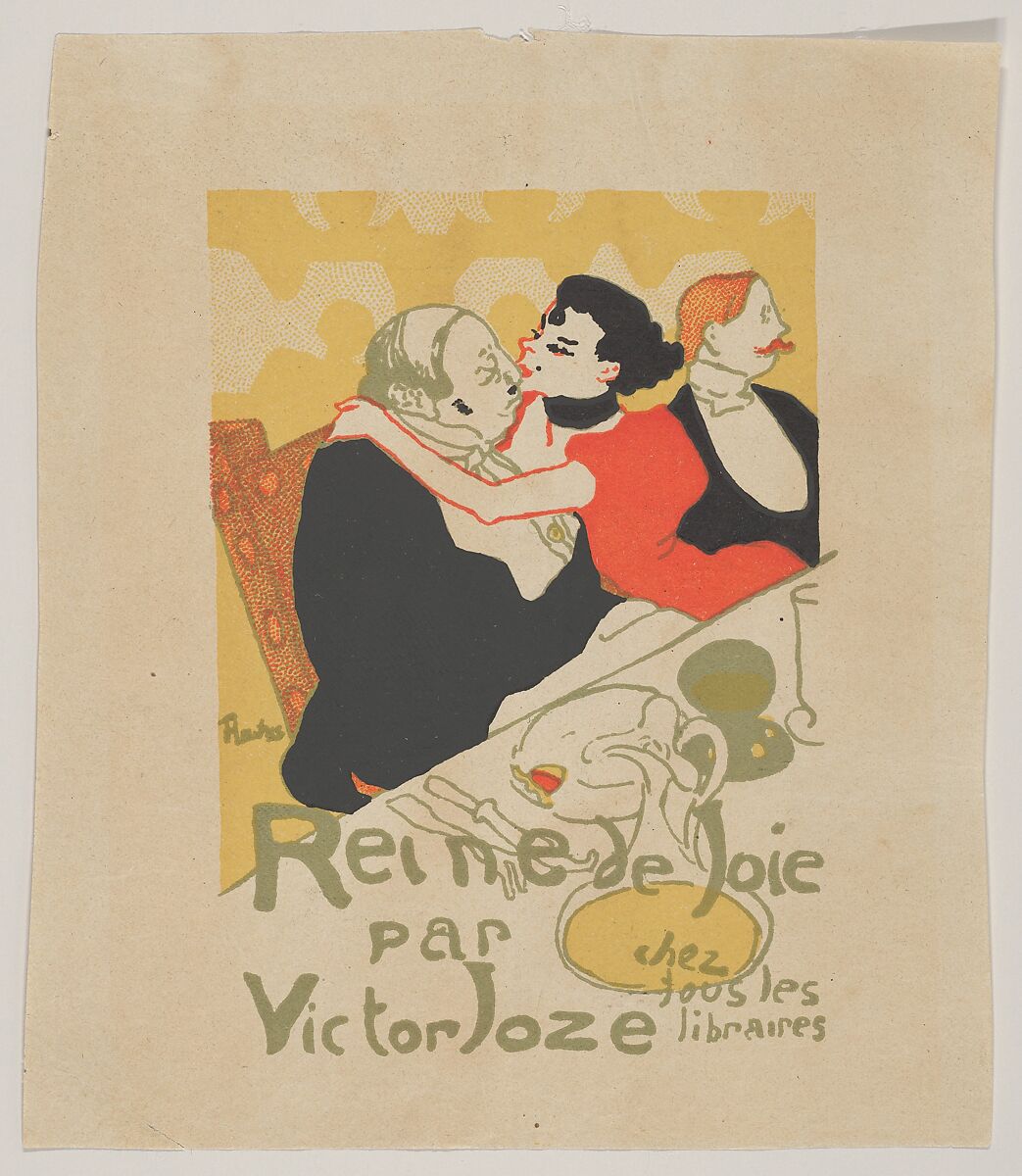 Reine de Joie, Henri de Toulouse-Lautrec (French, Albi 1864–1901 Saint-André-du-Bois), Color lithograph, reduced from poster 