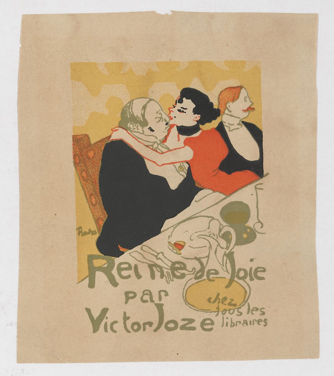 Reine de Joie, Henri de Toulouse-Lautrec (French, Albi 1864–1901 Saint-André-du-Bois), Color lithograph, reduced from poster