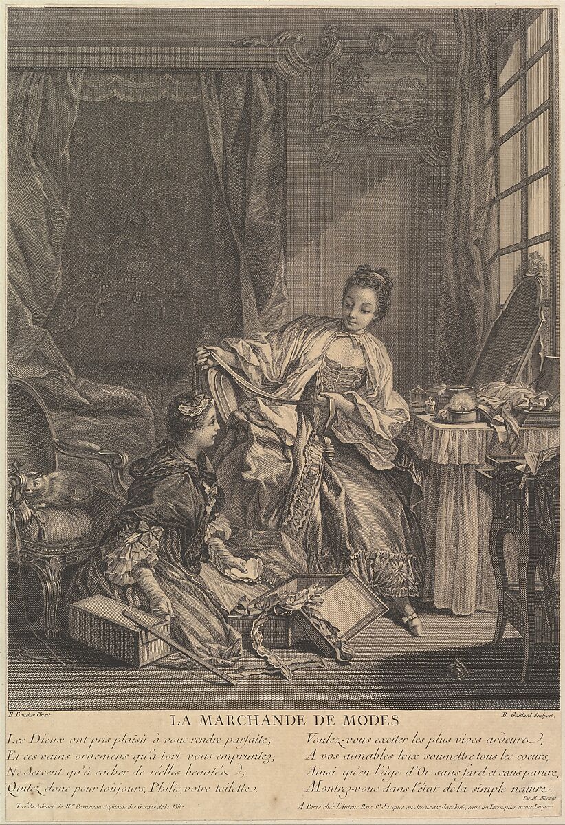 Fashion Merchant, René Gaillard (French, ca. 1719–1790 Paris), Etching and engraving 