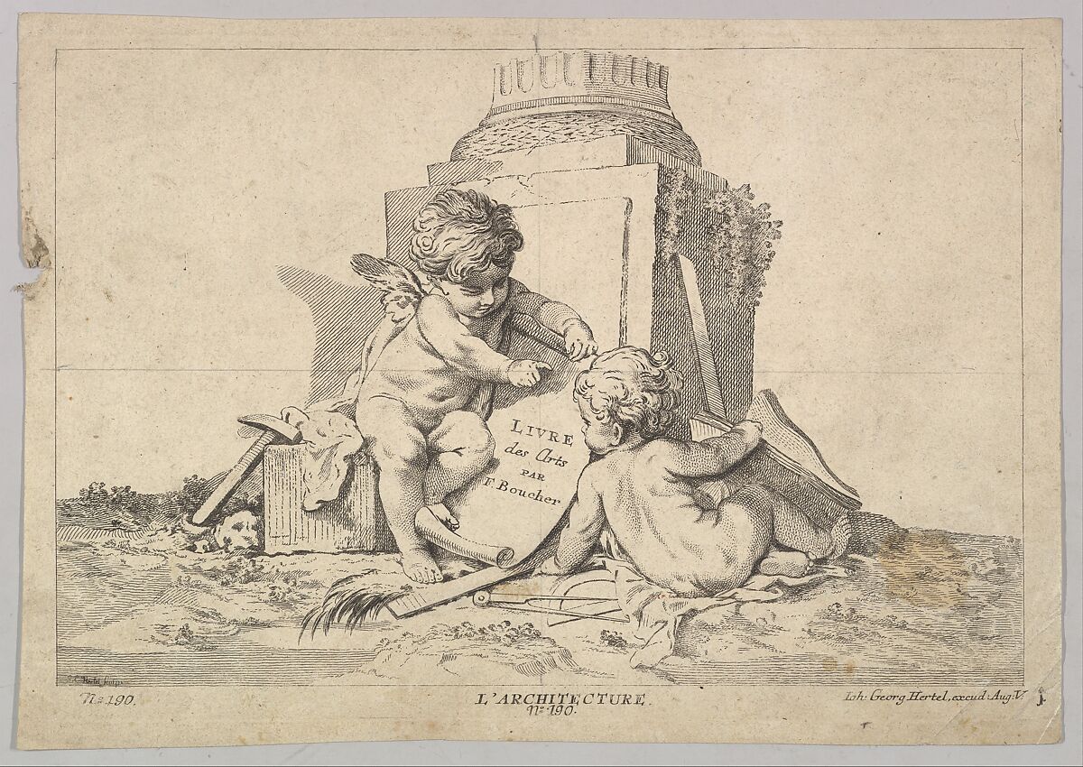 Architecture, Johann Georg Hertel (German, Augsburg ca. 1700–1775 Augsburg), Etching and engraving 