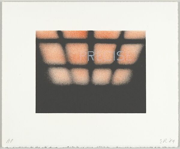 Precise, Edward Ruscha (American, born Omaha, Nebraska, 1937), Lithograph 