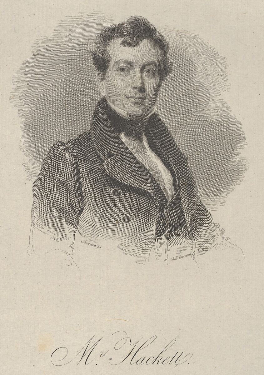 James Henry Hackett, Asher Brown Durand (American, Jefferson, New Jersey 1796–1886 Maplewood, New Jersey), Engraving on chine collé; second state of three 