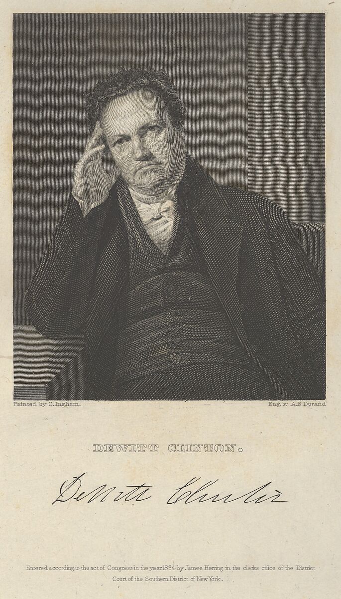 Dewitt Clinton, Asher Brown Durand (American, Jefferson, New Jersey 1796–1886 Maplewood, New Jersey), Engraving on chine collé; third state of three 