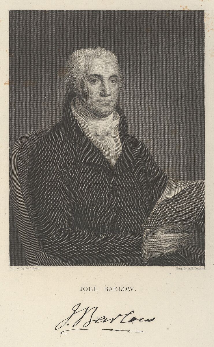 Joel Barlow, Asher Brown Durand (American, Jefferson, New Jersey 1796–1886 Maplewood, New Jersey), Engraving 
