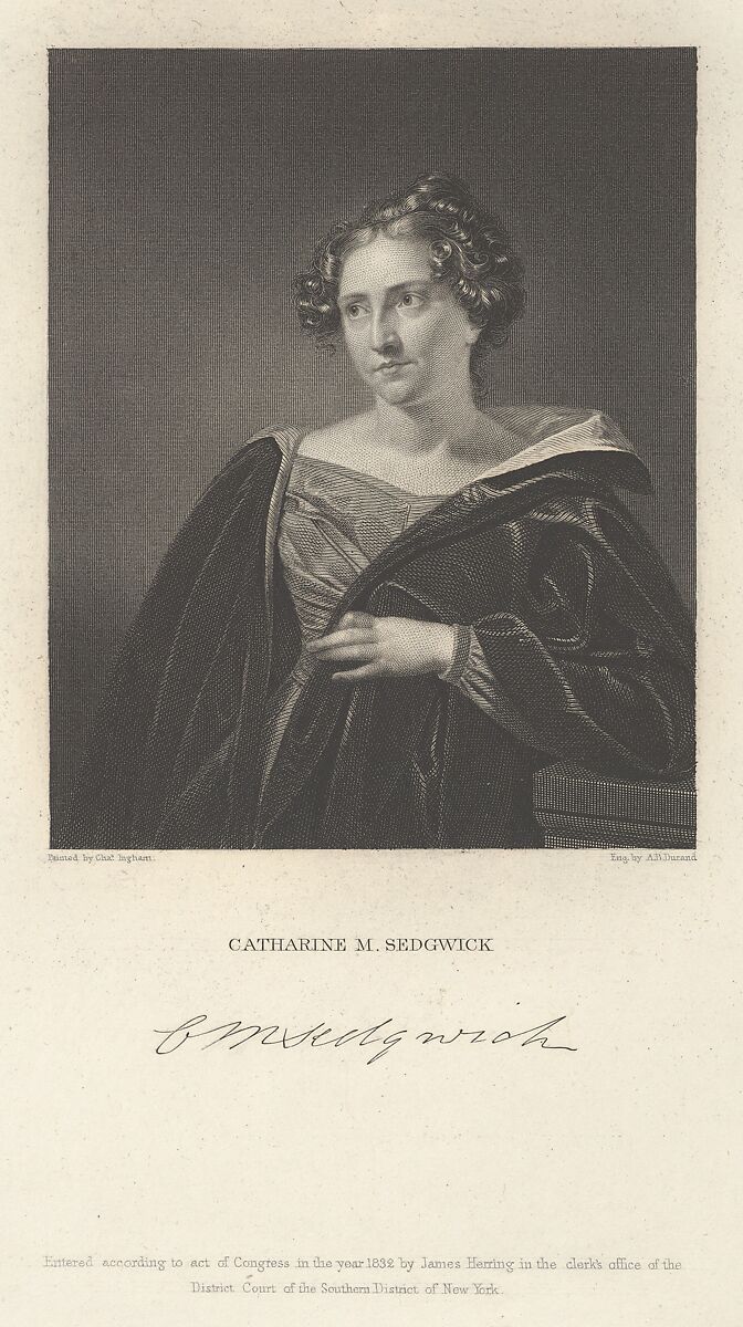 Catherine Maria Sedgwick, Asher Brown Durand (American, Jefferson, New Jersey 1796–1886 Maplewood, New Jersey), Engraving 