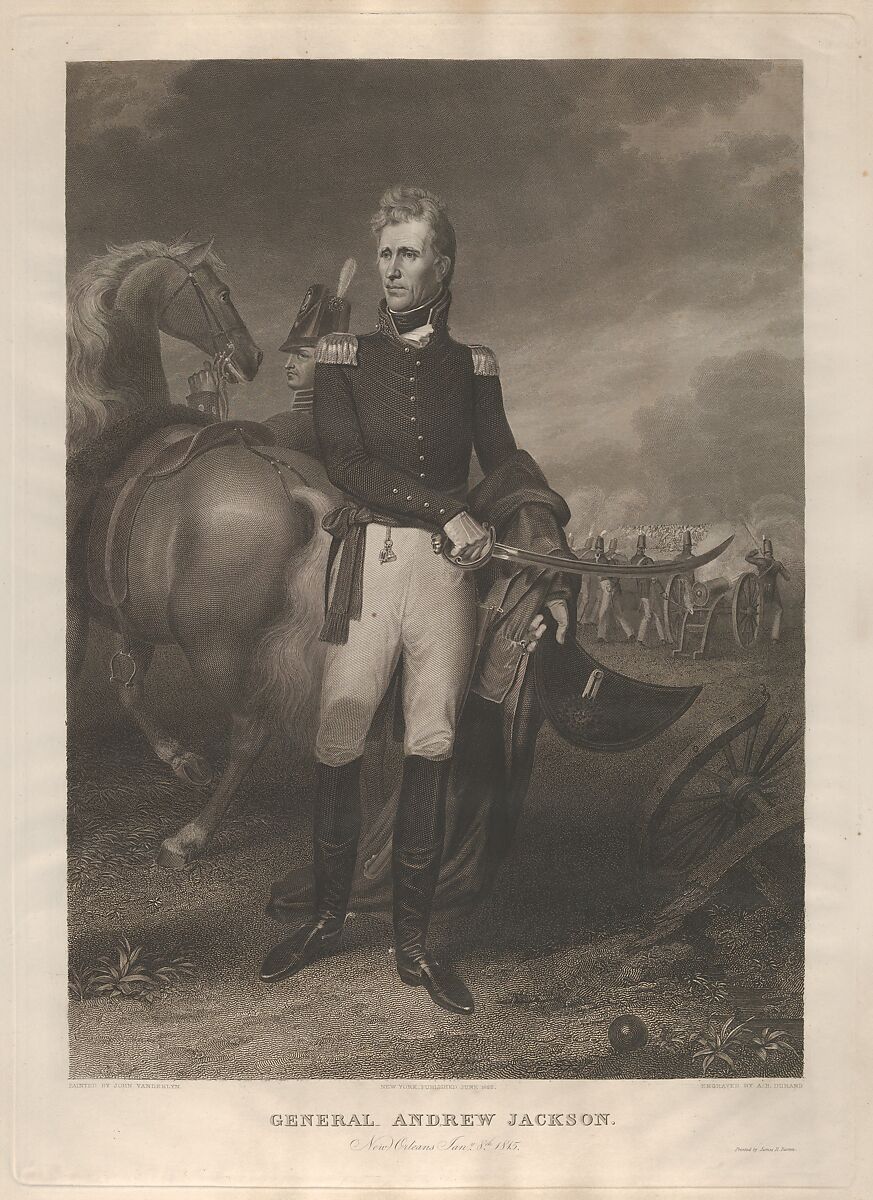 General Andrew Jackson, Asher Brown Durand (American, Jefferson, New Jersey 1796–1886 Maplewood, New Jersey), Engraving; third state of three 