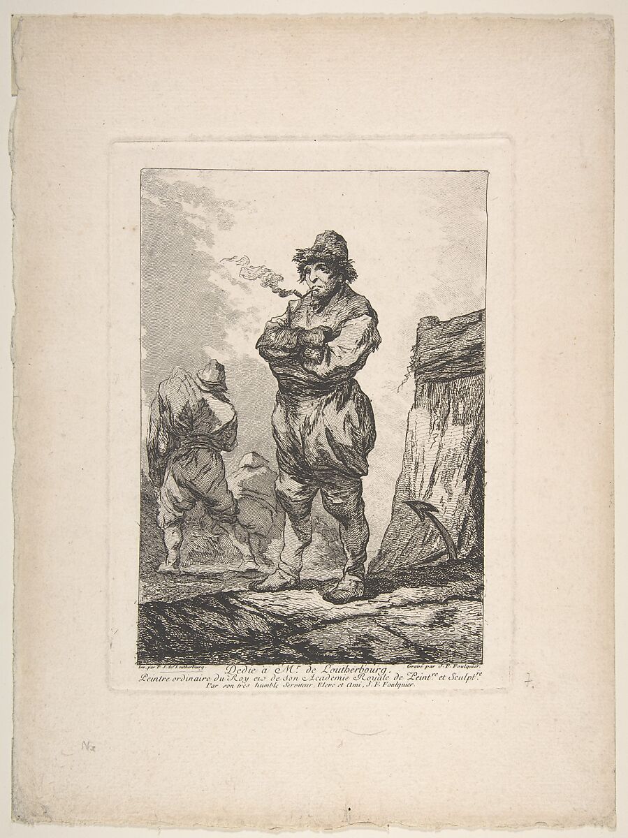 A Sailor Smoking with His Arms Crossed, from "Matelots", Joseph François Foulquier (French, Toulouse 1744/45–1789 Martinique), Etching 