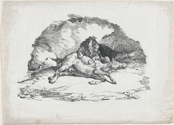 Lion Devouring a Horse