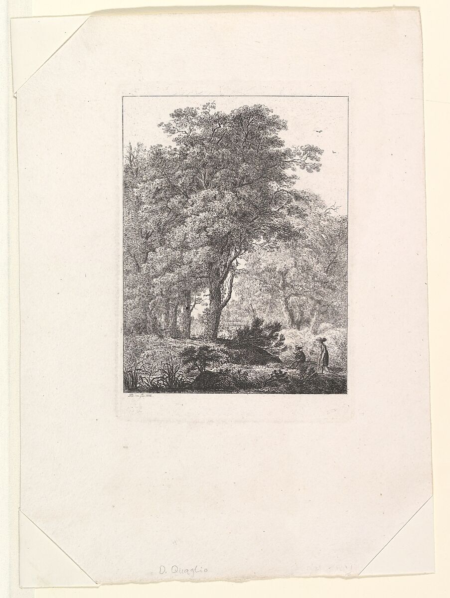 Forest Landscape, Domenico Quaglio II (German, Munich 1787–1837 Hohenschwangau, near Füssen), Etching 