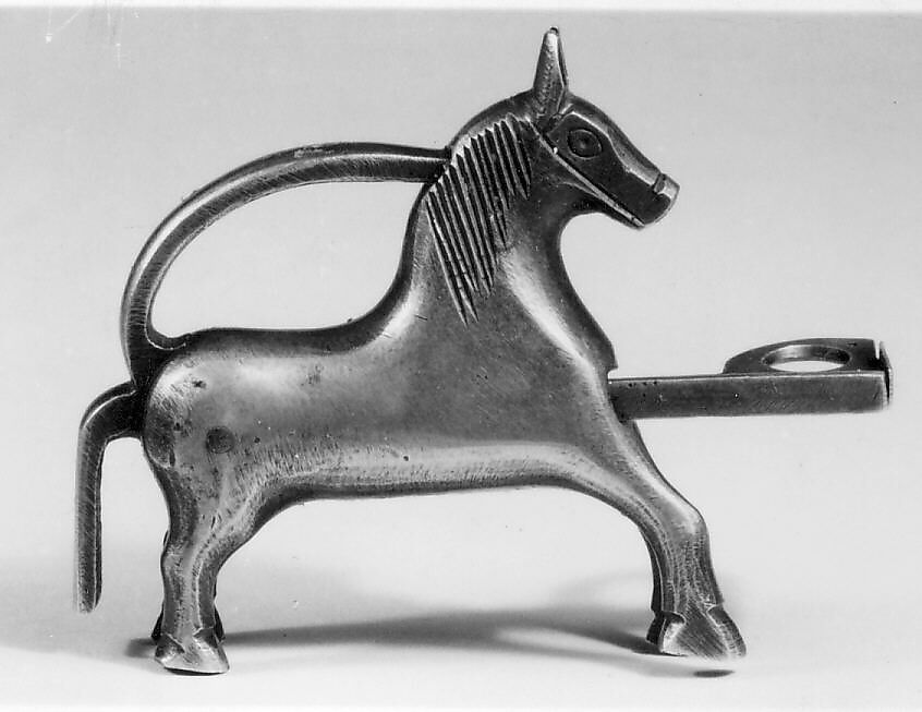 Padlock in the Shape of a Galloping Horse, Brass, India 